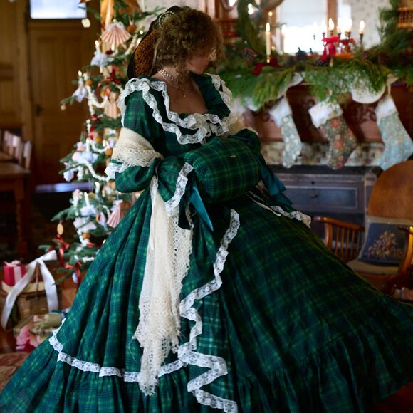 Selkie Beth Plaid Waltz Gown - S / NWOT - Picture 5 of 8